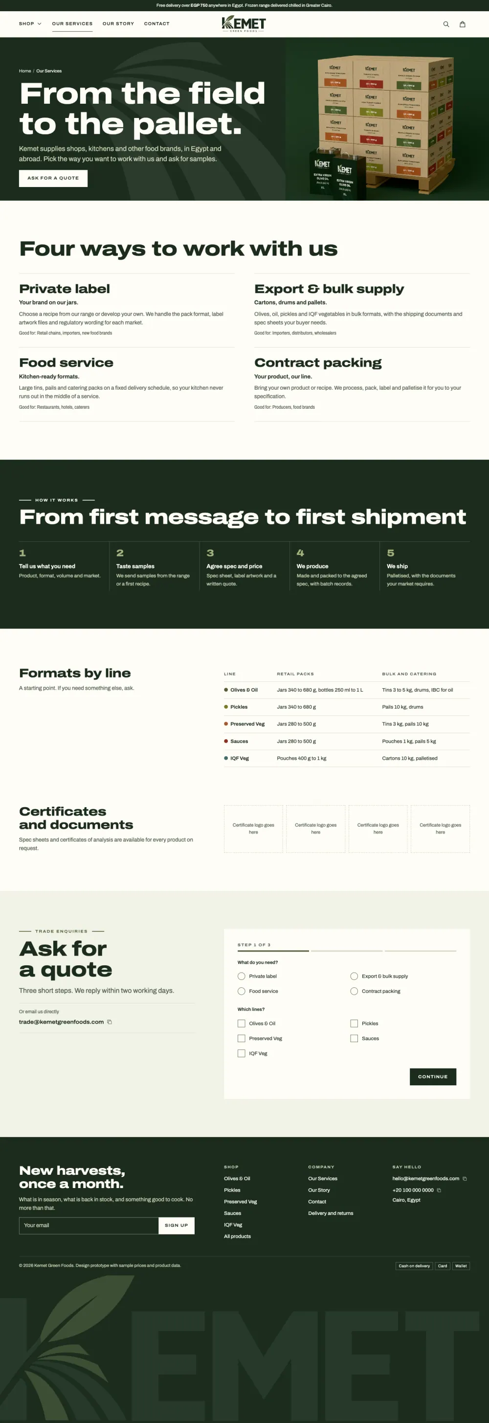 Our Services page